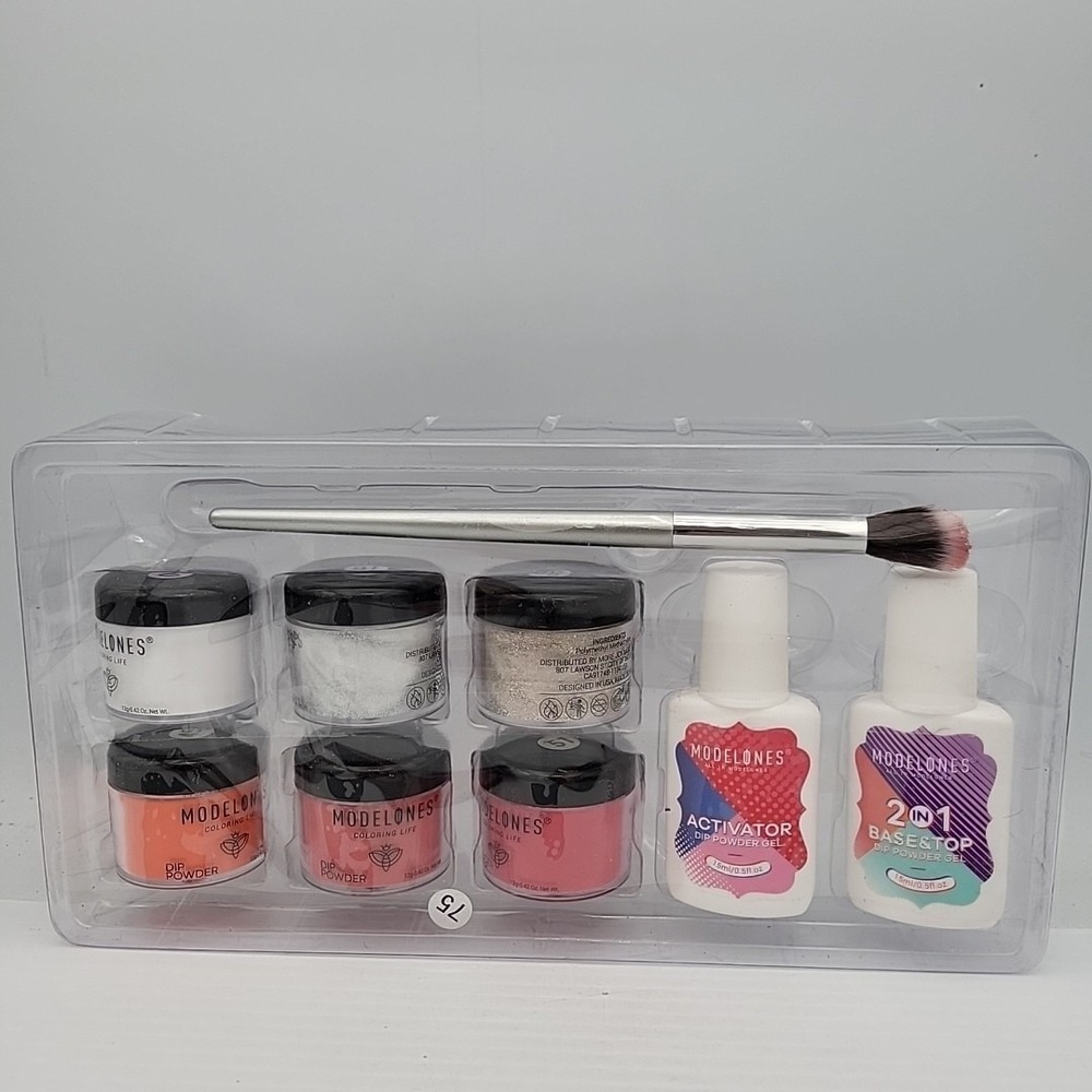Modelones DIP POWDER Kit, 6 Colors, Base, Activator & Gel Top